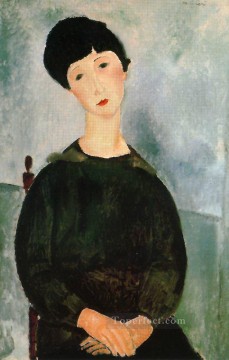 Amedeo Modigliani Painting - Una joven 1918 Amedeo Modigliani